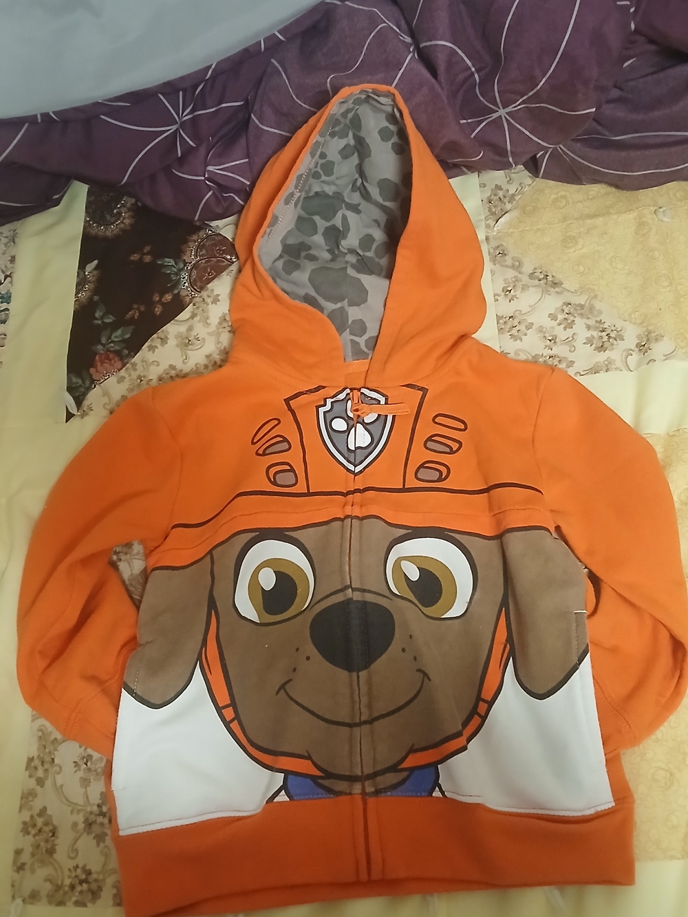 Paw Patrol Orange & Brown Kids Character Zip Hoodie